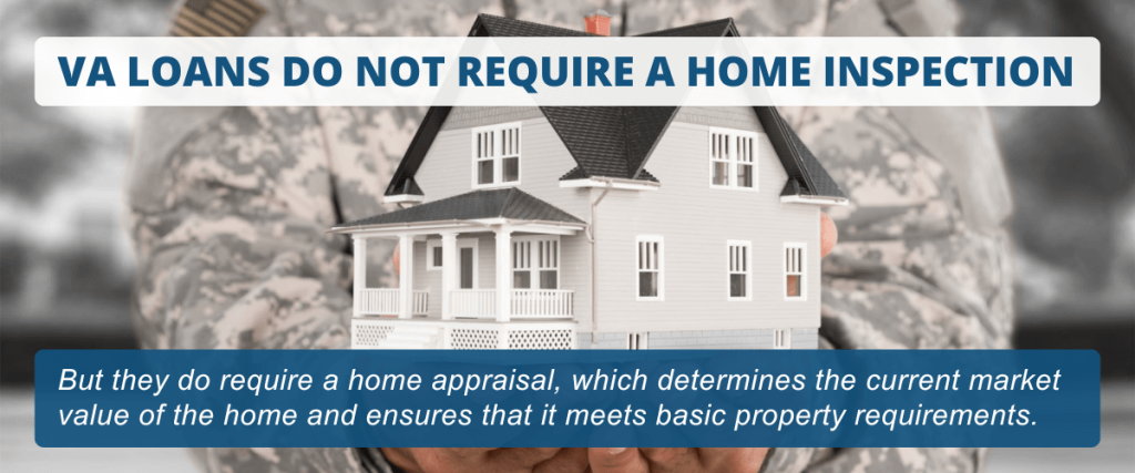 Home inspections are not required for VA loans